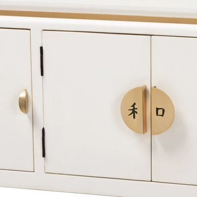 Aiko Wood Console Table White - Baxton Studio - Image 3