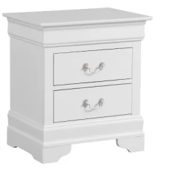 Passion Furniture Louis Philippe 2-Drawer Nightstand (24 In. H X 22 In. W X 16 In. D)