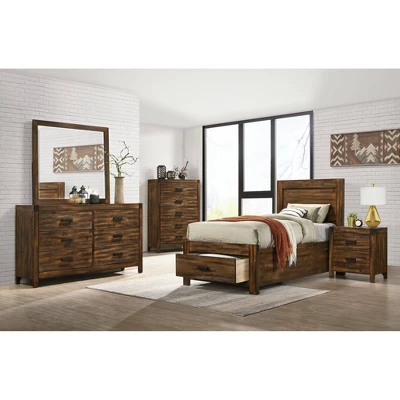 3pc Wren Platform Storage Bedroom Set Chestnut - Picket House Furnishings - Image 4