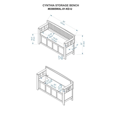 Cynthia Storage Bench - Linon - Image 13