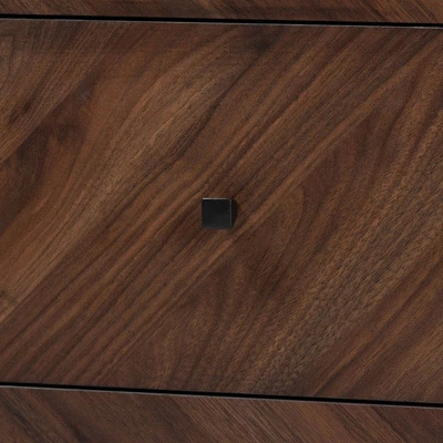 Hartman Wood 6 Drawer Dresser Walnut Brown - Baxton Studio - Image 4