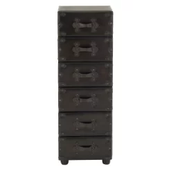 Wood 6 Drawer Chest Dark Java - Olivia & May