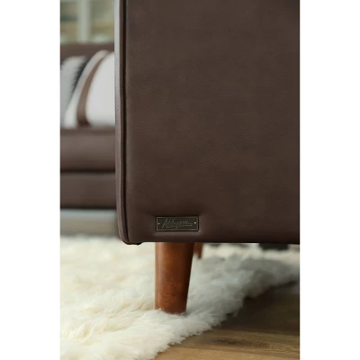 Hobbes Mid-Century Leather Sofa - Abbyson Living - Image 4