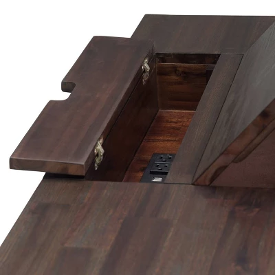 60" Garret Desk Distressed Brown - WyndenHall - Image 3