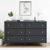 6 Drawer Owen Dresser Black - Novogratz
