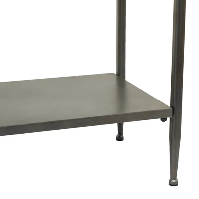 Industrial Metal Console Table Dark Brown - Olivia & May - Image 3