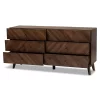 Hartman Wood 6 Drawer Dresser Walnut Brown - Baxton Studio
