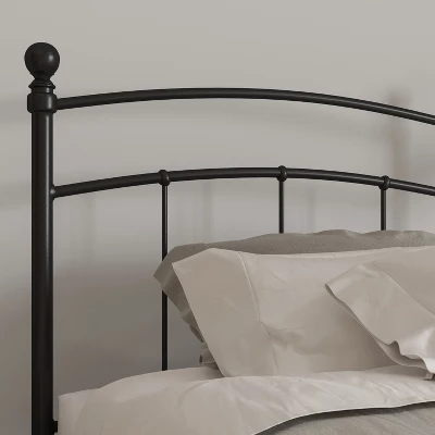 Merrick Lane Metal Headboard Contemporary Arched Headboard With Adjustable Rail Slots - Image 5