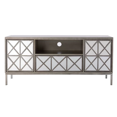 Binsprai Storage TV Stand For TVs Up To 60" Silver - Aiden Lane - Image 3