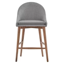 Set Of 2 24" Conrad Walnut Modern Counter Height Barstools - Inspire Q