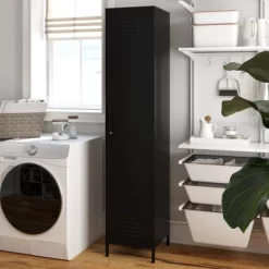 RealRooms Shadwick Single Metal Locker Storage Cabinet