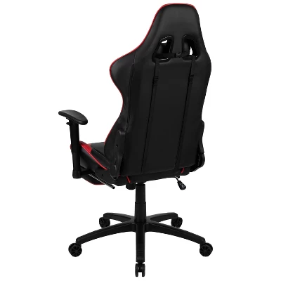 BlackArc Faux Leather Reclining Gaming Chair - Height Adjustable Pivot Arms, Pull-Out Footrest, Headrest & Lumbar Pillows - Image 4