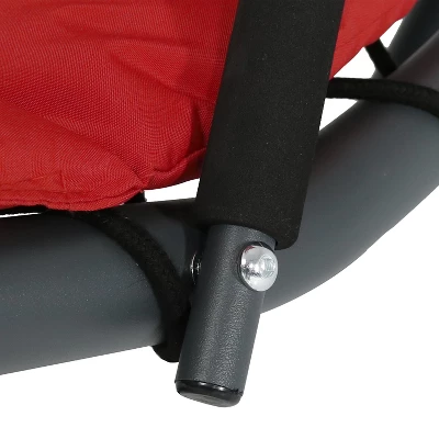 Sunnydaze Decor Sunnydaze Outdoor Hanging Chaise Floating Lounge Chair With Canopy Umbrella And Stand - Image 6