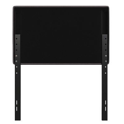 Emma And Oliver Modern Upholstered Headboard With Horizontal Line Stitching And Adjustable Height Rails - Image 8