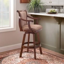 31" Dakota Swivel Barstool With Arms Light Brown - Powell Company