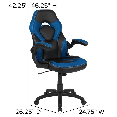 Flash Furniture Gaming Desk And Racing Chair Set With Cup Holder And Headphone Hook - Image 4
