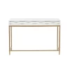 Contemporary 2 Drawer Metal Console Table White - Olivia & May