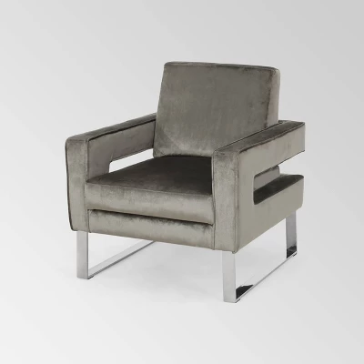 Kirkwood Modern Glam Velvet Club Chair - Christopher Knight Home - Image 6