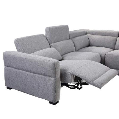 Isla Power Recliner Sectional Light Gray - Steve Silver Co. - Image 7
