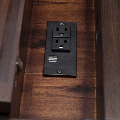 60" Garret Desk Distressed Brown - WyndenHall - Image 6