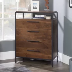 Nova Loft 4 Drawer Chest Grand Walnut - Sauder