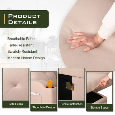 Caye Convertible Sectional Sofas, L-Shape-The Pop Home - Image 4