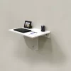 30" X 21.5" Wall Mounted Folding Table And Computer Desk White - InPlace