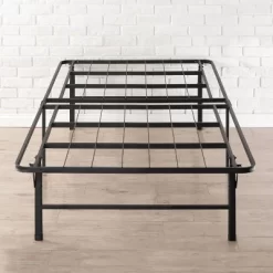 14" Premium Steel Bed Frame And Platform Bed Black - Mellow