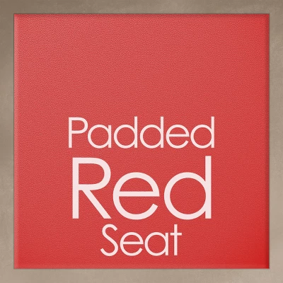 Hastings Home 24-Inch Heavy-Duty Folding Round Stool With 300-lb Weight Capacity, Red - Image 3