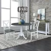 42" Lillith Dual Drop Leaf Dining Table With 2 X-Back Chairs White/Heather Gray - International Concepts