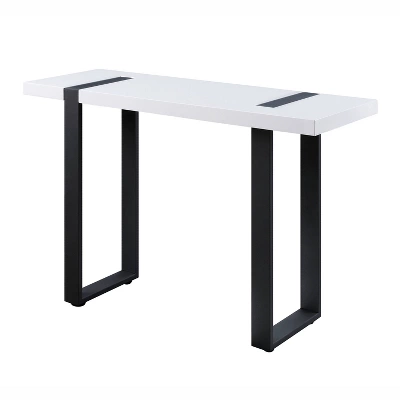 Druse Sofa Table With U-Shaped Legs White/Black - MiBasics - Image 2