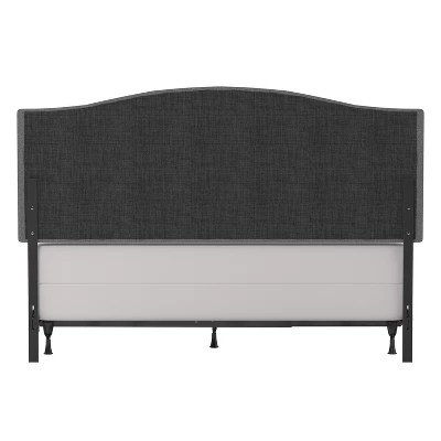 Full/Queen Provence Upholstered Arch Adjustable Tufted Headboard With Frame Glacier Gray Fabric - Hillsdale Furniture - Image 4