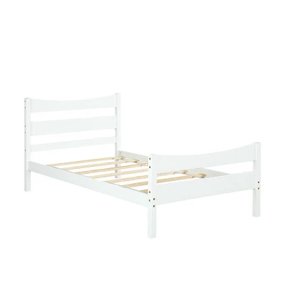 Costway Twin Size Platform Bed Frame Foundation W/Headboard &Wood Slat Support - Image 11