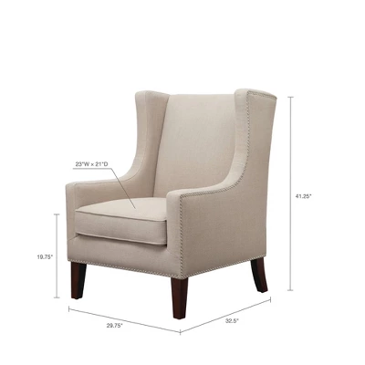 Colette Wing Chair Linen - Image 6