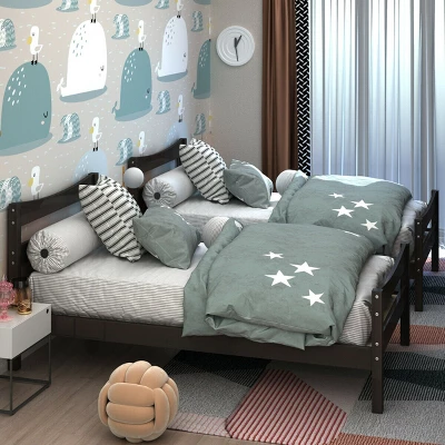 Costway Twin Size Platform Bed Frame Foundation W/Headboard &Wood Slat Support - Image 4