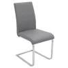 Set Of 2 Foster Contemporary Dining Chair Stainless Steel/Gray - LumiSource