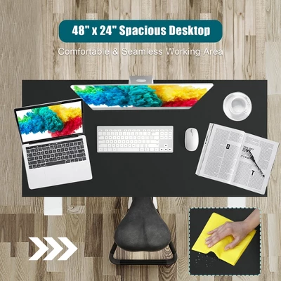 Costway 48'' Electric Sit To Stand Desk Adjustable Standing Workstation W/Control - Image 5