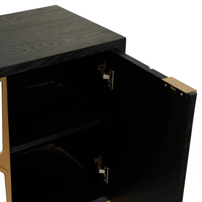 Glam Mirrored Wood Cabinet - Olivia & May - Image 6