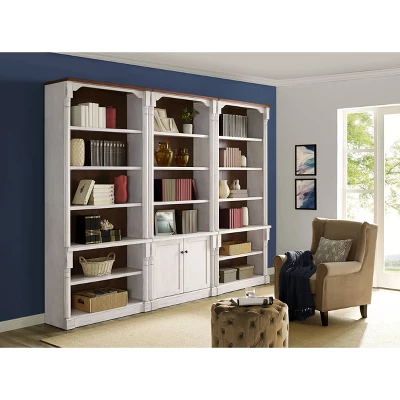 94" Durham Open Bookcase White - Martin Furniture - Image 2