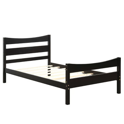 Costway Twin Size Platform Bed Frame Foundation W/Headboard &Wood Slat Support - Image 10