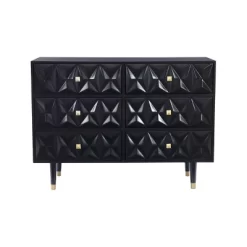 6 Drawer Geo Textured Dresser - Linon