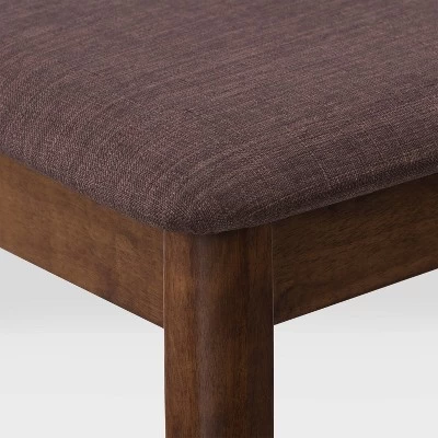 6pc Branson Wood Dining Set With Bench Walnut Stain - CorLiving - Image 8