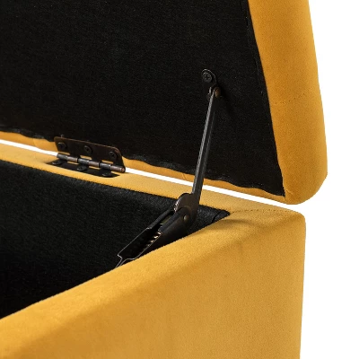 Hippolytus Storage Bench With Nailhead Trim And Button-tufted For Bedroom | ARTFUL LIVING DESIGN - Image 6