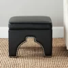 Grant Ottoman Silver Nail Heads - Black - Safavieh
