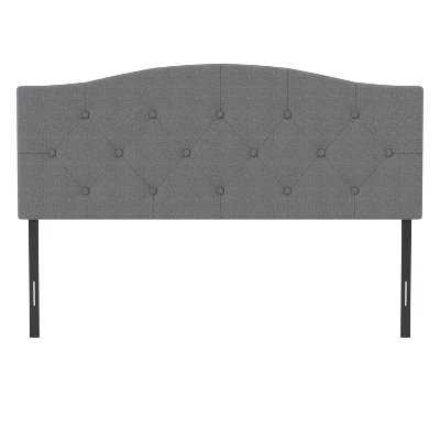 Full/Queen Provence Upholstered Arch Adjustable Tufted Headboard With Frame Glacier Gray Fabric - Hillsdale Furniture - Image 6