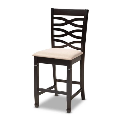 Lanier Wood Pub Counter Height Dining Set Espresso - Baxton Studio - Image 5