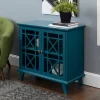 Versatile Fretwork Accent Storage Cabinet Blue - Saracina Home