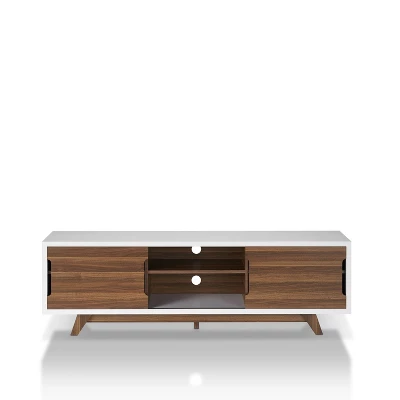 Pentictin 6 Shelf TV Stand For TVs Up To 70" White - MiBasics - Image 3