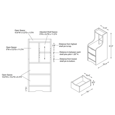 Clumsen Multi Storage Night Stand - MiBasics - Image 7