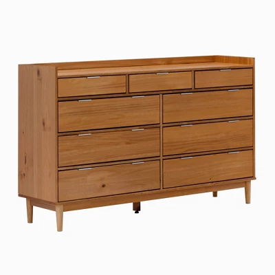 Mid-Century Modern Solid Wood 9 Drawer Horizontal Dresser - Saracina Home - Image 10